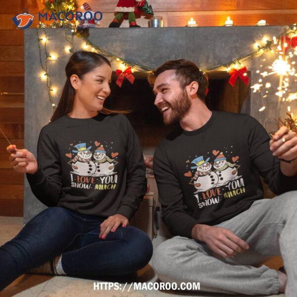 Snowman And Snow Lady Don’t Give Up Their Love – Shirt, Snowman Christmas Gifts