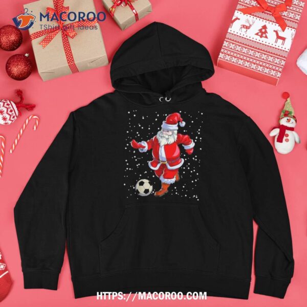 Soccer Christmas Shirt Kids Boys Santa Claus, Santa Tracker 2023