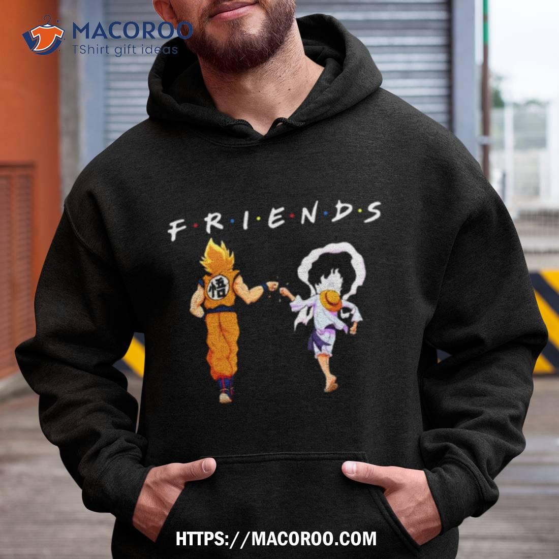 Songoku Super Saiyan 2 And Monkey D Luffy Gear 5 Friends Shirt Songoku Super Saiyan 2 And Monkey D Luffy Gear 5 Friends Shirt