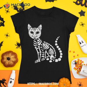 souls day muertos of dead cute halloween cat sugar skull shirt skeleton masks tshirt 1