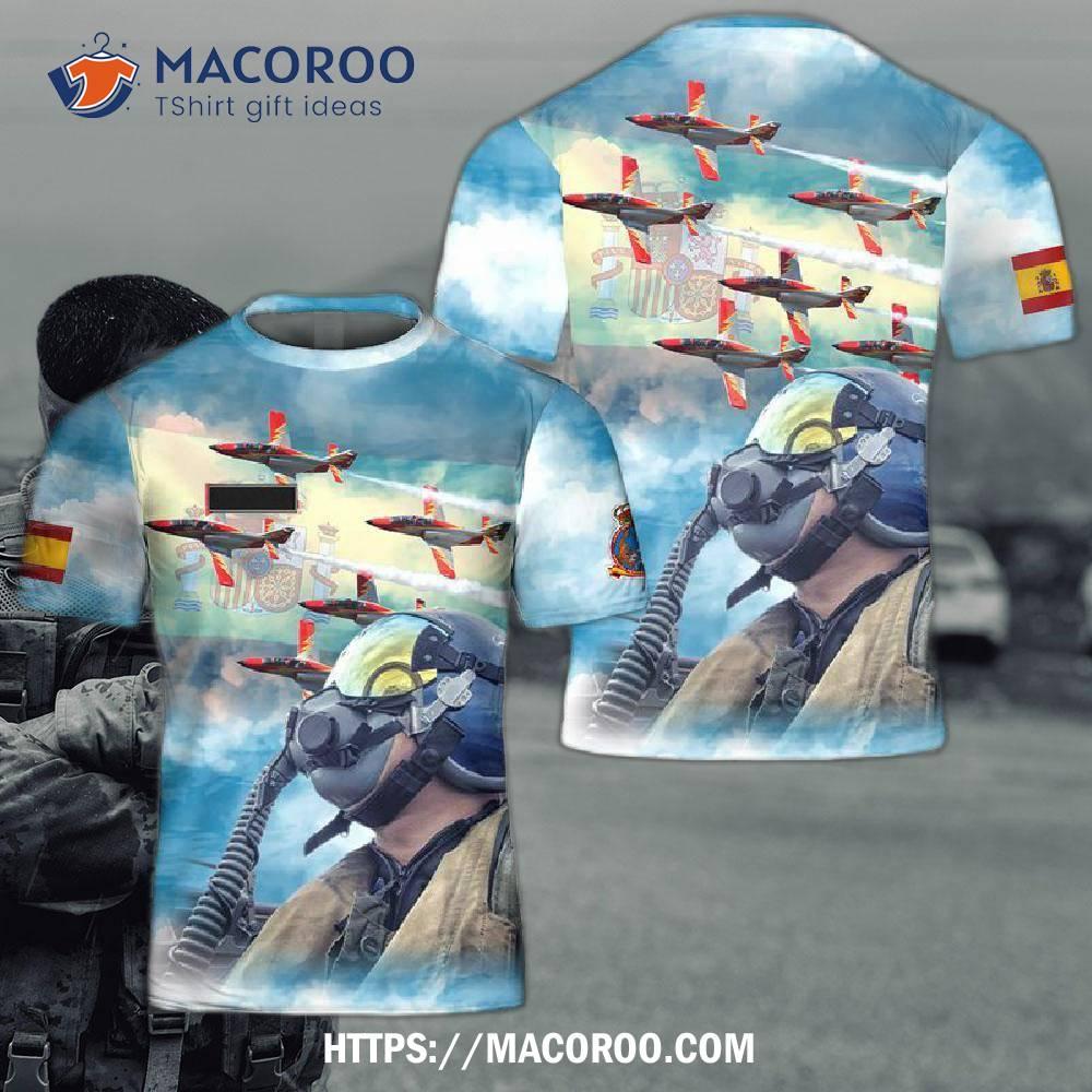 Spanish Air And Space Force Patrulla Guila Eagle Patrol Aerobatic Demonstration Team 3D T-shirt