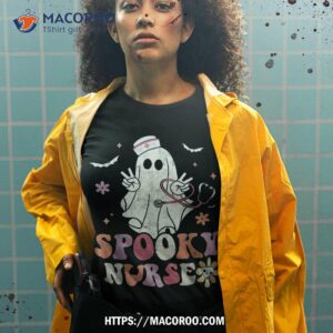 spooky nurse ghost halloween groovy retro trick or treat shirt sugar skull pumpkin tshirt 2