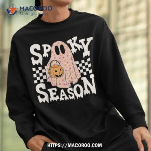 spooky season groovy retro halloween costume pumpkin ghost shirt sweatshirt