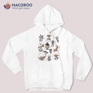 spooky season halloween ghost mushrooms with scary shapes shirt spooky scary skeletons hoodie