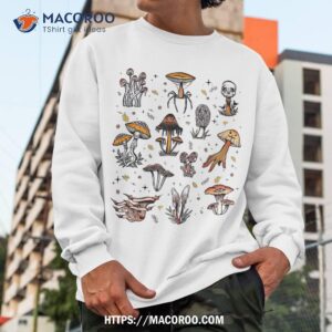 spooky season halloween ghost mushrooms with scary shapes shirt spooky scary skeletons sweatshirt