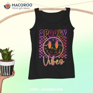 spooky vibes retro hippie smile face halloween costume 2023 shirt tank top