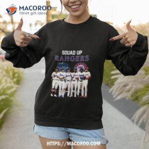 squad up texas rangers seattle all star game 2023 signatures shirt sweatshirt 1