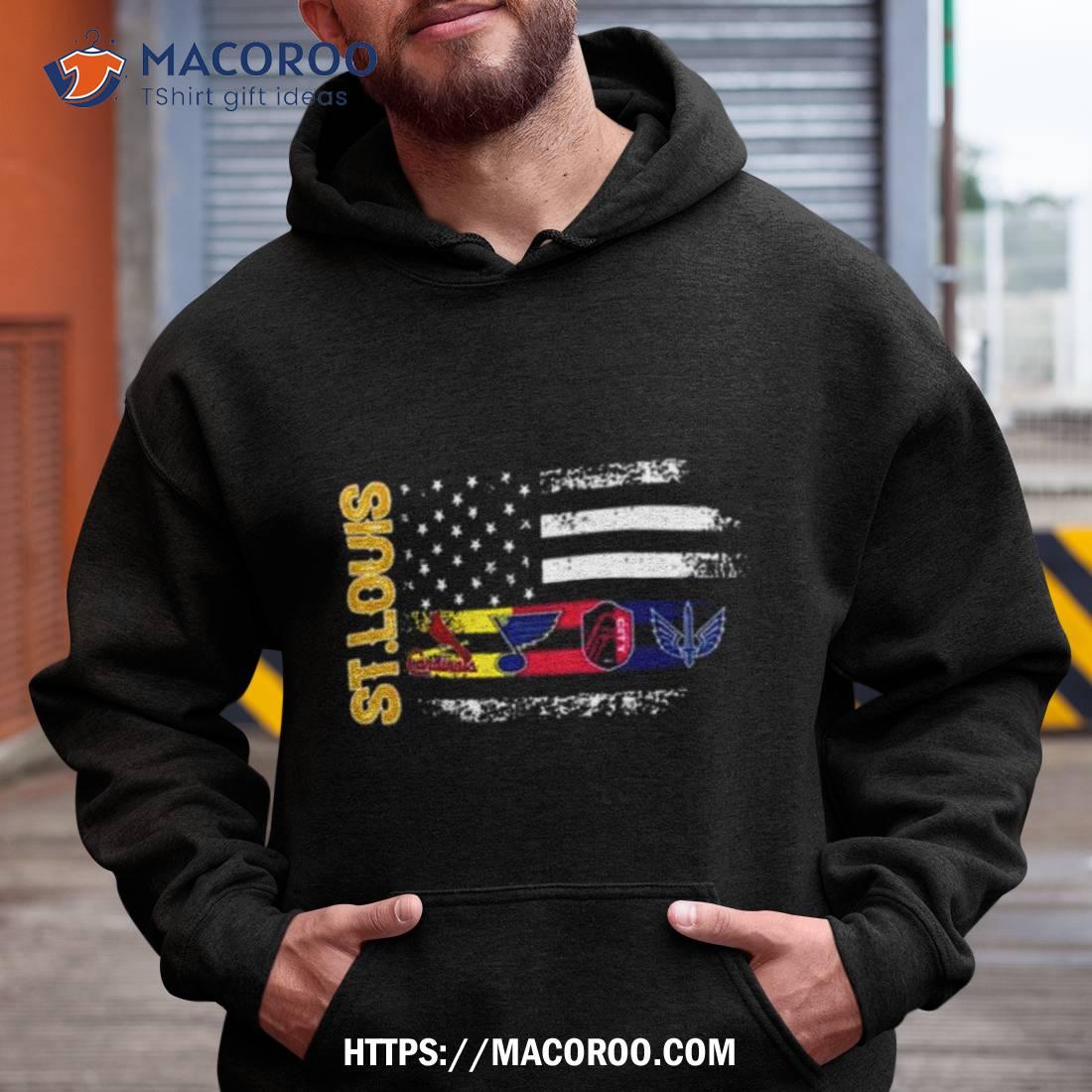 St Louis All Team Sports Flag Cardinals Blues City Sc And Battlehawks Shirt St Louis All Team Sports Flag Cardinals Blues City Sc And Battlehawks Shirt