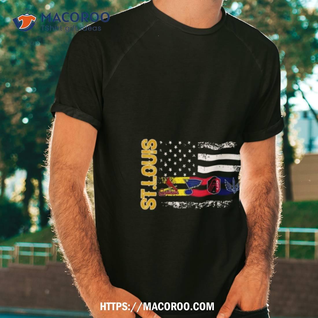 St Louis All Team Sports Flag Cardinals Blues City Sc And Battlehawks Shirt St Louis All Team Sports Flag Cardinals Blues City Sc And Battlehawks Shirt