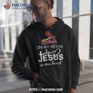 St Louis Cardinals Logo 2023 In My Veins Jesus In My Hearshirt