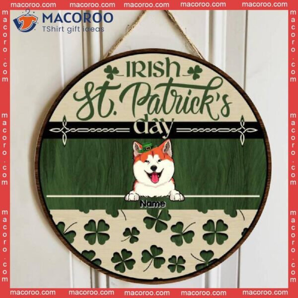 St. Patrick’s Day Personalized Wood Sign, Gifts For Pet Lovers, Holiday Custom Wooden Signs