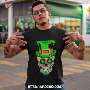 St Patricks Day Halloween Party Skull Leprechaun Irish Shirt, Spooky Scary Skeletons
