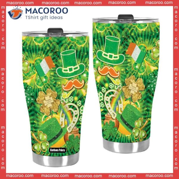 St Patricks Day Lucky Irish Stainless Steel Tumbler