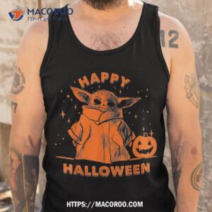 star wars the mandalorian child happy halloween shirt halloween michael tank top