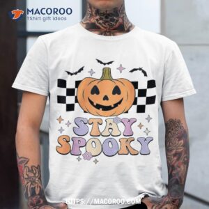 stay spooky shirt halloween ghost shirt scary skull tshirt