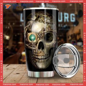 Steampunk Skull Stainless Steel Tumbler