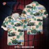 Subaru Forester Green Hawaiian Shirt