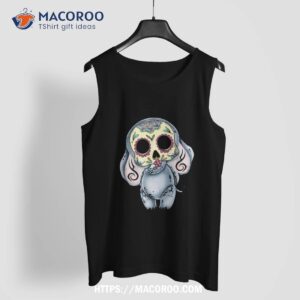 sugar elephant skull day of the dead halloween funny gift shirt spooky scary skeletons tank top