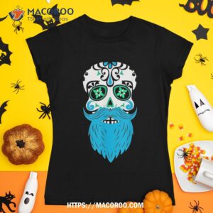 Sugar Skull Beard – Day Of The Dead Shirt | Souvenir, Sugar Skull Pumpkin