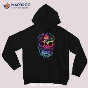 Sugar Skull Dia De Los Muertos Halloween Costume Shirt, Spooky Scary Skeletons