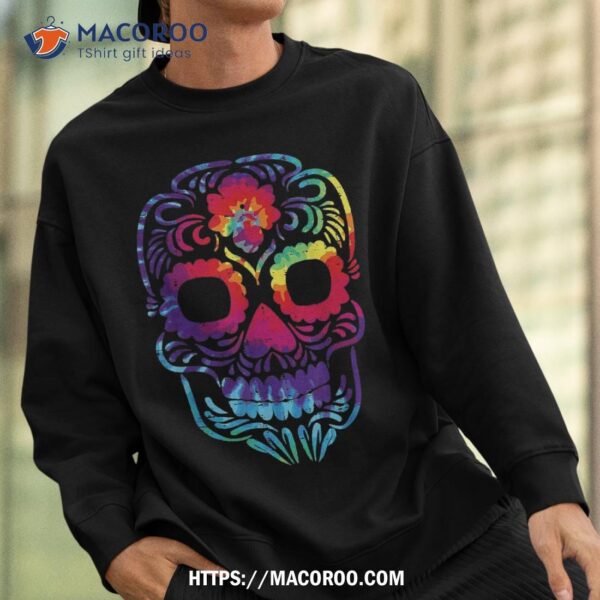 Sugar Skull Dia De Los Muertos Halloween Costume Shirt, Spooky Scary Skeletons