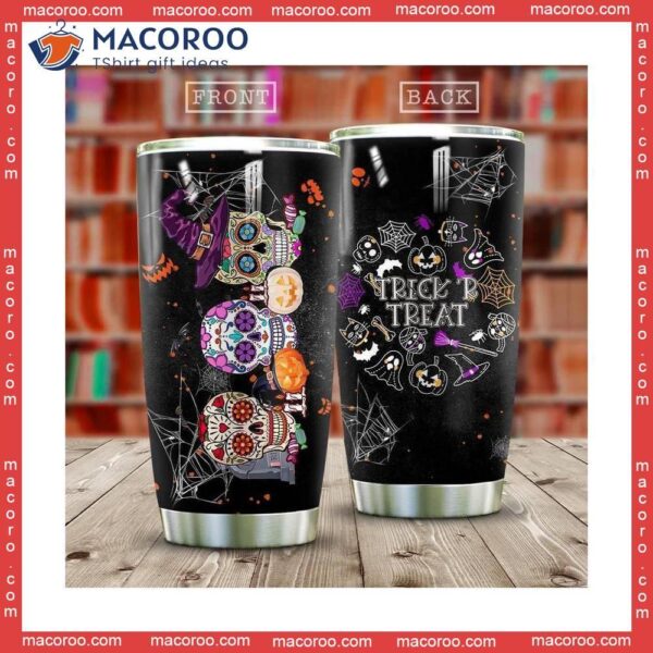 Sugar Skull Halloween Stainless Steel Tumbler