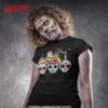 Sugar Skull Lazy Halloween Costume Trick Or Treat Pumpkin Shirt, Spooky Scary Skeletons