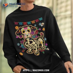 sugar skull mexican dachshund bone halloween day of dead shirt spooky scary skeletons sweatshirt 1
