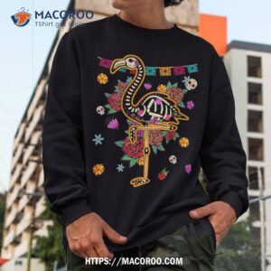 sugar skull mexican flamingo bone halloween day of dead shirt skull pumpkin sweatshirt