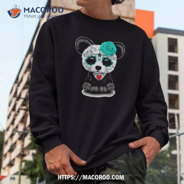 Sugar Skull Panda Day Of The Dead Halloween Cinco De Mayo Shirt, Scary Skull
