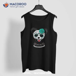 sugar skull panda day of the dead halloween cinco de mayo shirt scary skull tank top