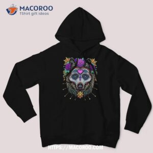 sugar skull wolf day of dead dia de los muertos halloween shirt skull pumpkin hoodie