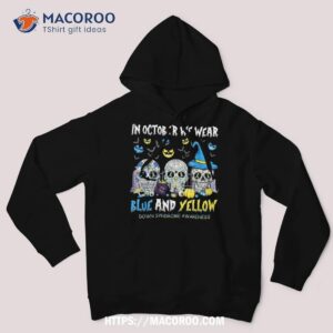 sugar skulls halloween blue and yellow down syndrome aware shirt halloween skull hoodie