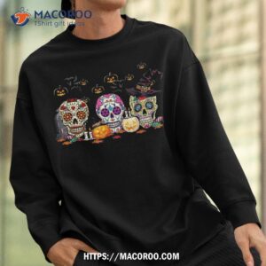 sugar skulls halloween fall pumpkin skull witch shirt skull pumpkin sweatshirt