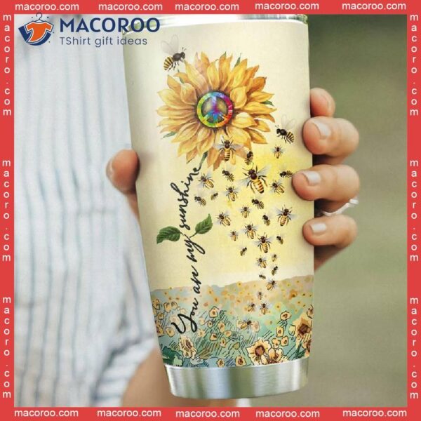 Sunflower Bee Stainless Steel Tumbler