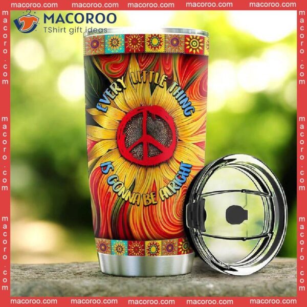 Sunflower Hippie Alright Stainless Steel Tumbler