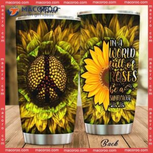 Sunflower Hippie Stainless Steel Tumbler