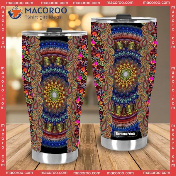 Sunflower Hippie Stainless Steel Tumbler