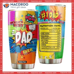 super dad hero nutrition facts father s day stainless steel tumbler 0