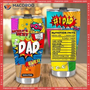 super dad hero nutrition facts father s day stainless steel tumbler 2