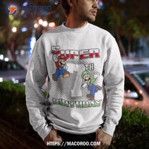 Super Mario And Luigi Super Birthday 7th Birthday Portrait Shirt 2 super mario and luigi super birthday 7th birthday portrait shirt sweatshirt