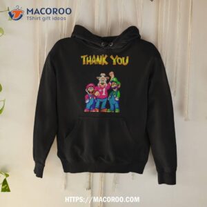 super mario bros thank you charles martinet 16 bit pixel art fan gifts shirt hoodie
