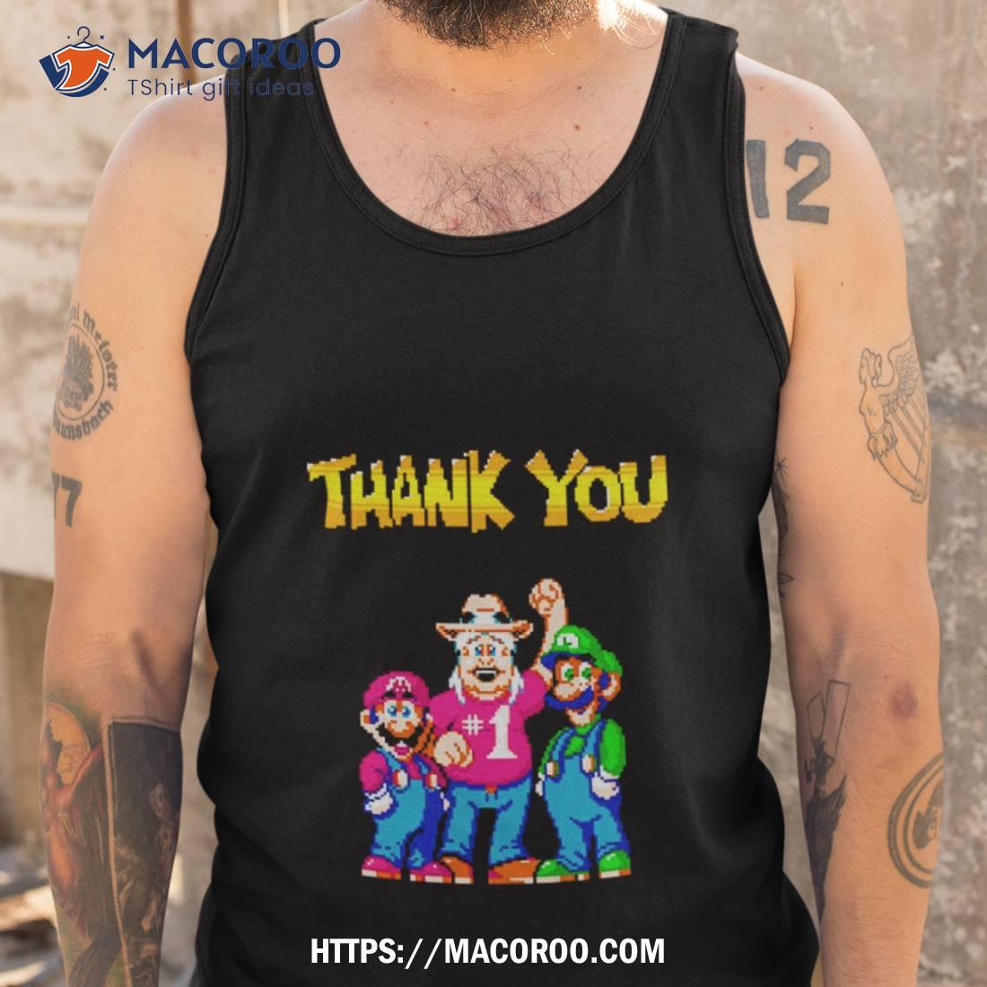 Super Mario Bros Thank You Charles Martinet 16 Bit Pixel Art Fan Gifts Shirt Super Mario Bros Thank You Charles Martinet 16 Bit Pixel Art Fan Gifts Shirt