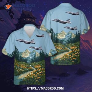 Swedish Air Force Saab 39 Gripen Ng Demo Hawaiian Shirt