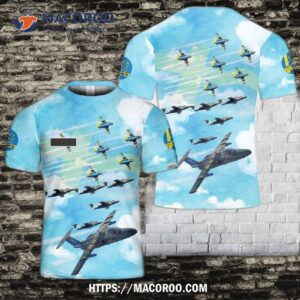 Swedish Air Force Team 60 Aerobatic Flight Display 3D T-Shirt