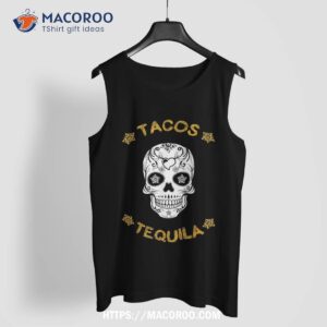 tacos tequila sugar skull shirt skeleton head tank top