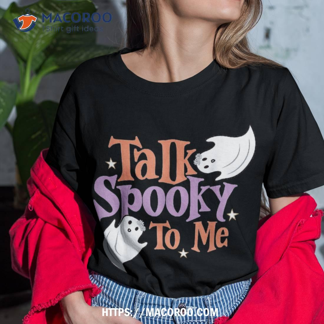 Talk Spooky To Me Funny Retro Halloween Costume Era Shirt Tshirt