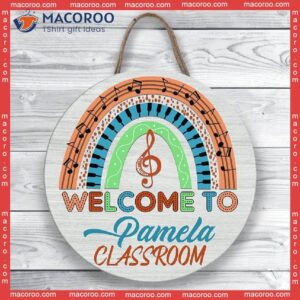 Teacher Decor, Gift, Back To School, Custom Rainbow Sign, Door Hanger, Classroom Sign,personalized Sign