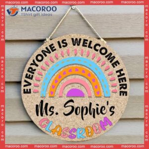 Teacher Gift, Door Sign, Classroom Sign,custom Rainbow Welcome Sign – Custom