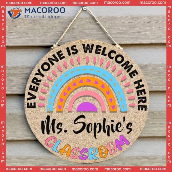 Teacher Gift, Door Sign, Classroom Sign,custom Rainbow Welcome Sign – Custom